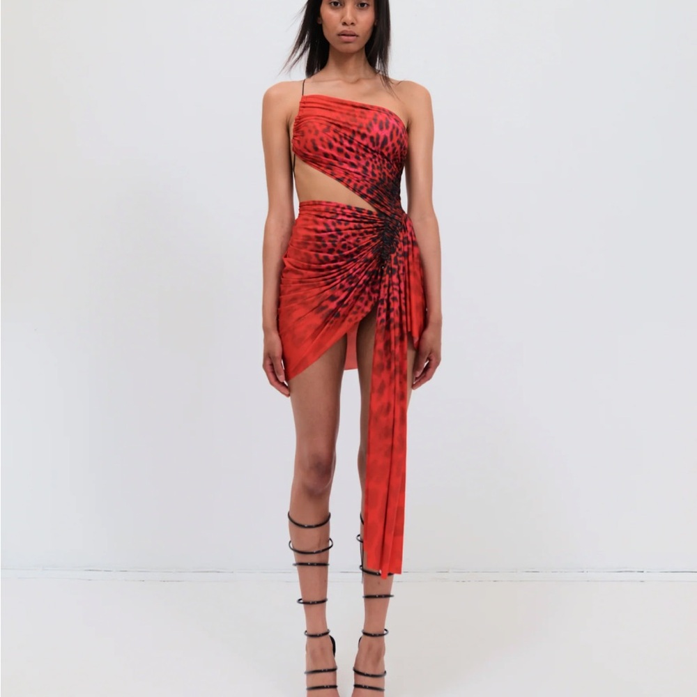 Red and Black Cutout Dress